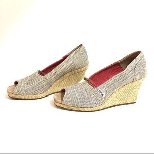 Toms Peep Toe Wedges